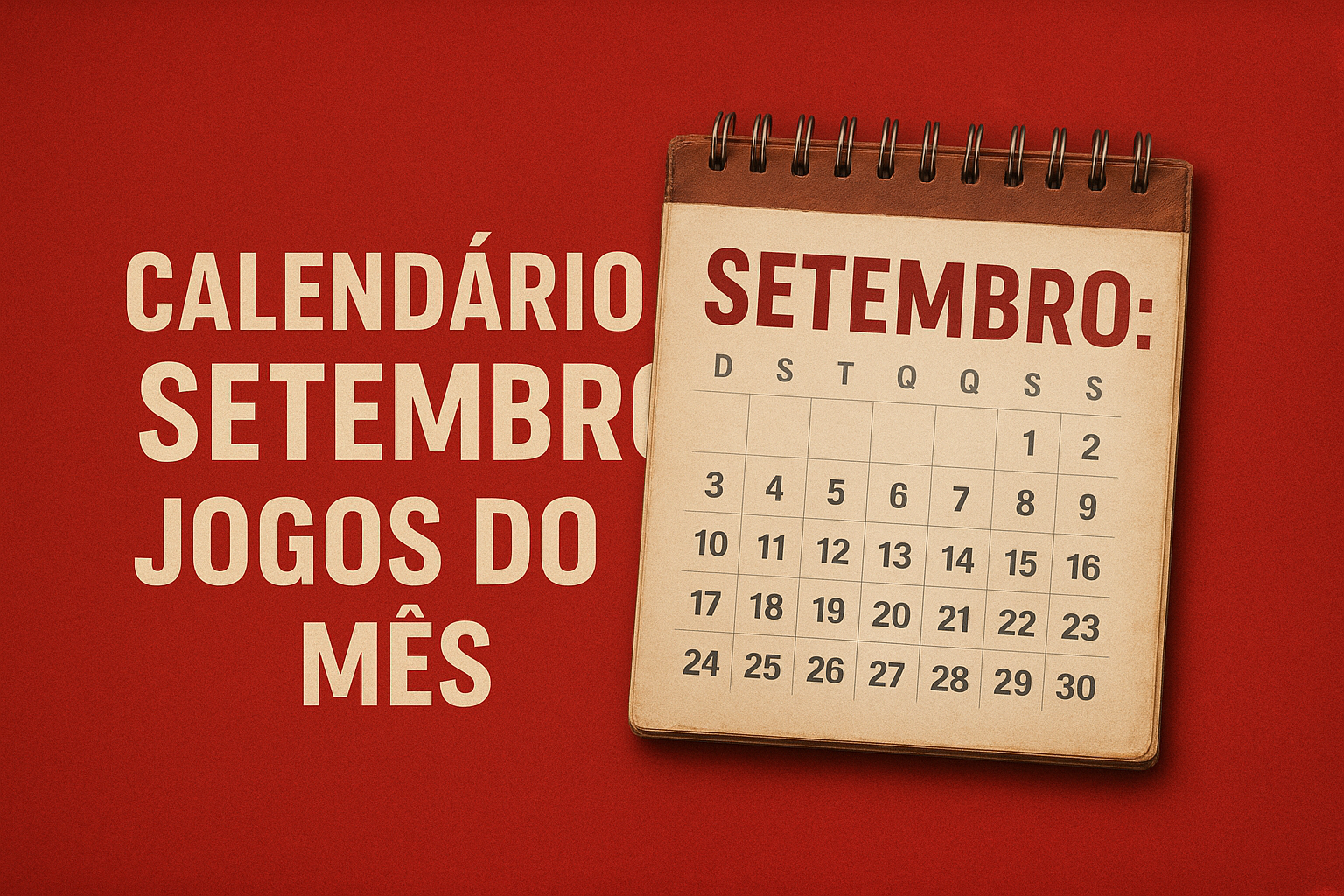 Calendário Setembro: Jogos do Mês